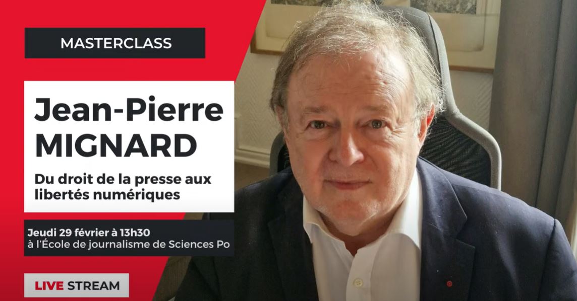 Masterclass de Jean-Pierre Mignard à l’Ecole de journalisme de Sciences Po Paris